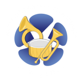 logo batterie fanfare blanc